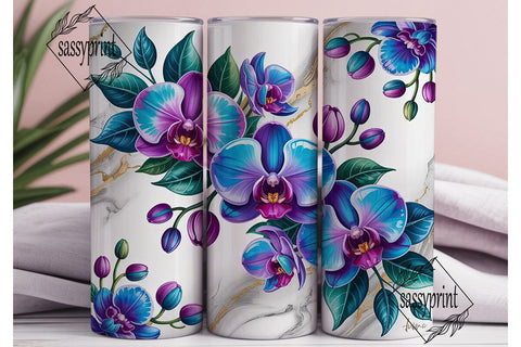 Orchid Marble 20oz Tumbler Wrap Sublimation sassyprint 