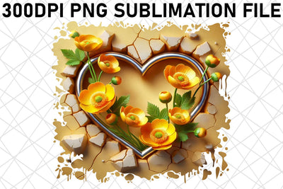 organize with flair! , Stunning PNG prints for bulletin boards, 3D Heart Sublimation afrosvg 