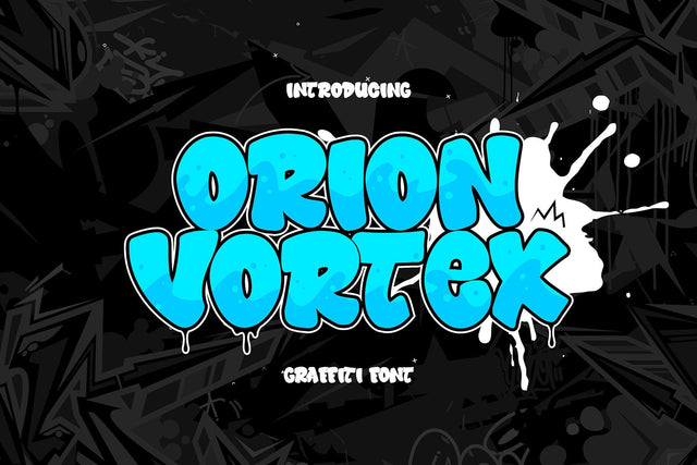 Orion Vortex - Rounded Graffiti Font Font Mozzatype 
