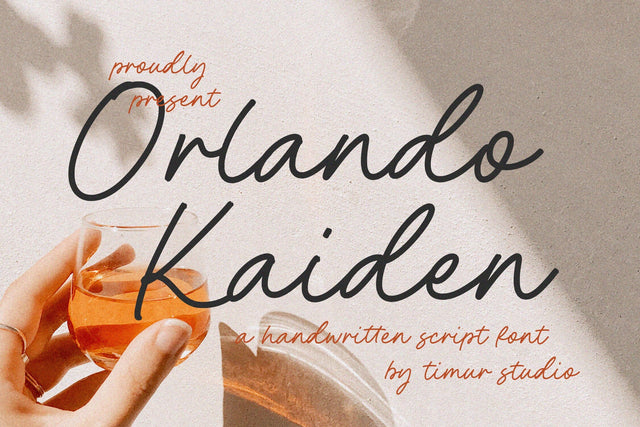 Orlando Kaiden - Handwritten Script Font Font Timur type 