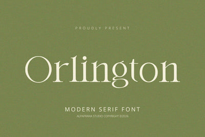 Orlington - Serif Font Font Alpaprana Studio 