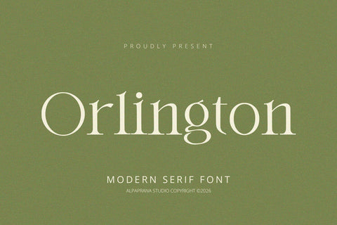 Orlington - Serif Font Font Alpaprana Studio 