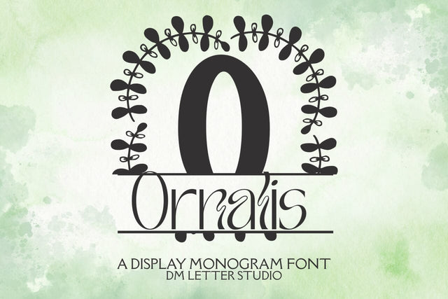 Ornalis Split Monogram Font Dm Letter Studio 
