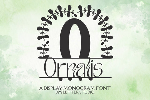 Ornalis Split Monogram Font Dm Letter Studio 