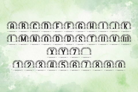 Ornalis Split Monogram Font Dm Letter Studio 