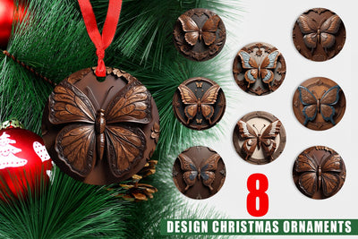 Ornament 3D Carved Butterfly Sublimation artnoy 