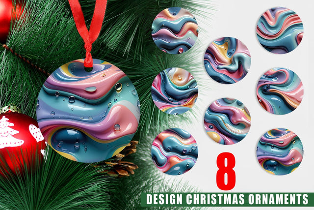 Ornament 3D Flowing Pastel Sublimation artnoy 