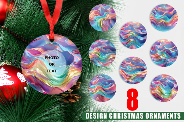 Ornament 3D Holographic Wave Sublimation artnoy 