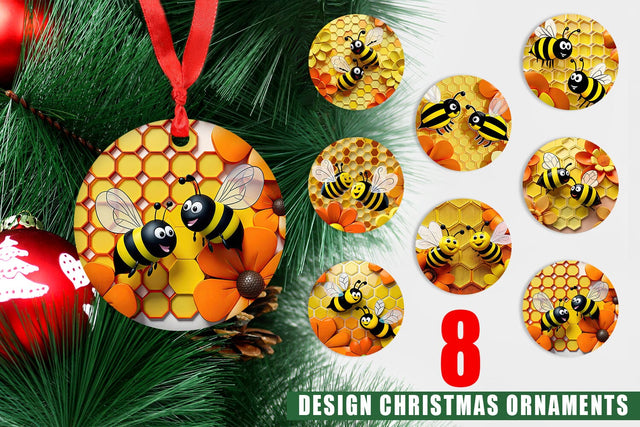 Ornament 3D Honeycomb Sublimation artnoy 