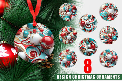 Ornament 3D Orb Christmas Sublimation artnoy 