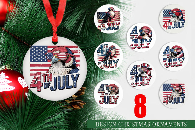 Ornament 4th of July Eagle Sublimation artnoy 