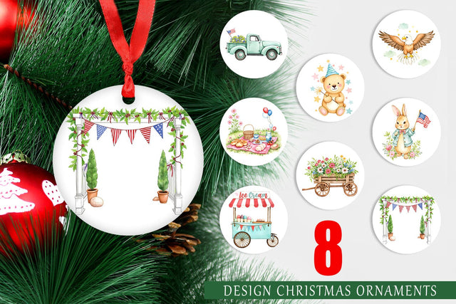 Ornament 4th of July Parade Sublimation artnoy 