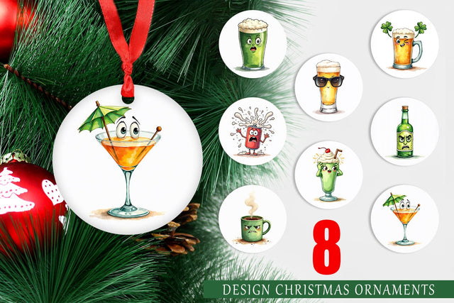Ornament 70s Green Mascot Sublimation artnoy 