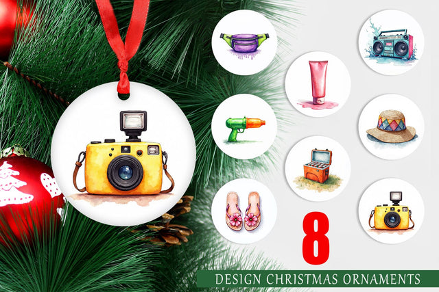 Ornament 90s Beach Essentials Sublimation artnoy 