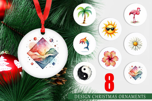 Ornament 90s Tropical Memphis Sublimation artnoy 