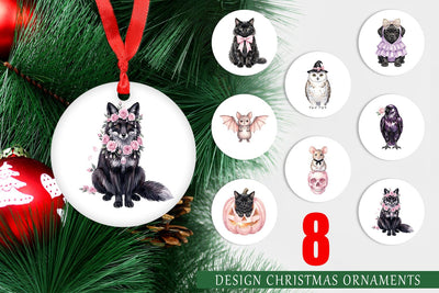 Ornament Adorable Spooky Coquette Animals Sublimation artnoy 
