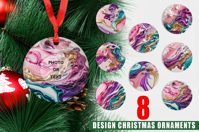 Ornament Alcohol Ink Painting Sublimation artnoy 