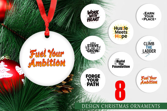 Ornament Ambitious Career Starter Quotes Sublimation artnoy 