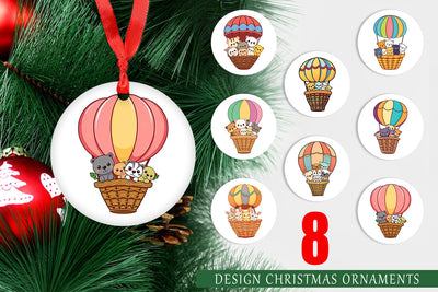 Ornament Animal Hot Air Balloon Sublimation artnoy 