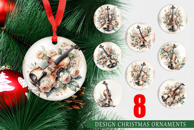 Ornament Antique Violin Sublimation artnoy 