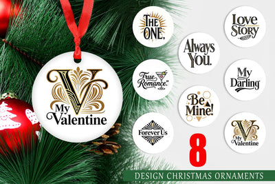 Ornament Art Deco Valentine Elegant Quotes Sublimation artnoy 