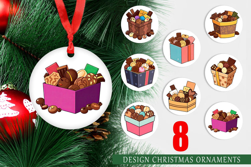 Ornament Assorted Chocolate Box Sublimation artnoy 
