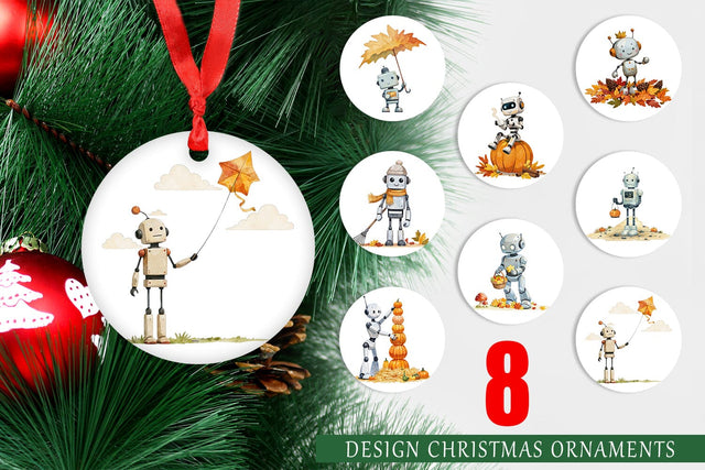 Ornament Autumn Bot Friends Sublimation artnoy 