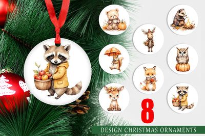 Ornament Autumn Forest Cuties Sublimation artnoy 