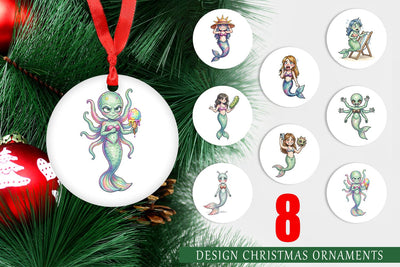 Ornament Awkward Alien Mermaids Sublimation artnoy 