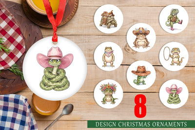 Ornament Awkward Desert Animal Boho Watercolor Sublimation artnoy 