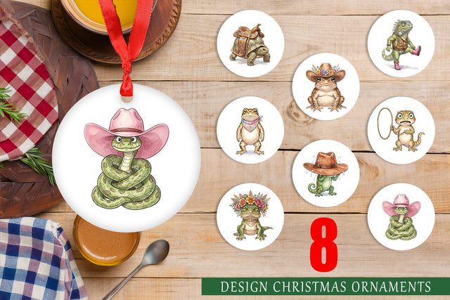 Ornament Awkward Desert Animal Boho Watercolor Sublimation artnoy 
