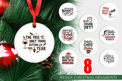 Ornament Awkward Family Christmas Quotes Sublimation artnoy 