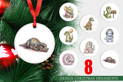 Ornament Awkward Introvert Dinosaur Sublimation artnoy 