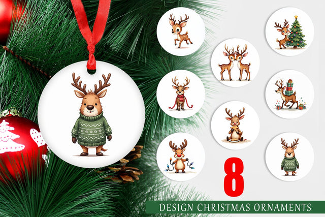 Ornament Awkward Reindeer Academy Sublimation artnoy 