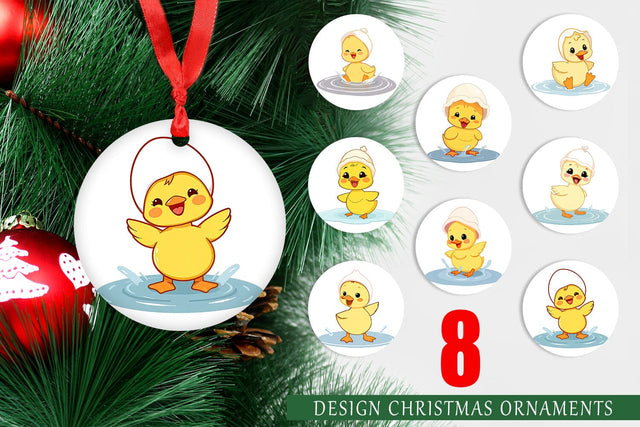 Ornament Baby Duck Sublimation artnoy 