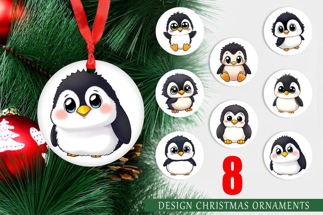 Ornament Baby Penguin Sublimation artnoy 