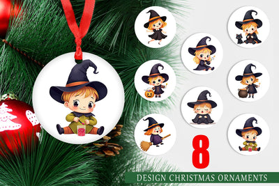 Ornament Baby Witch Halloween Sublimation artnoy 