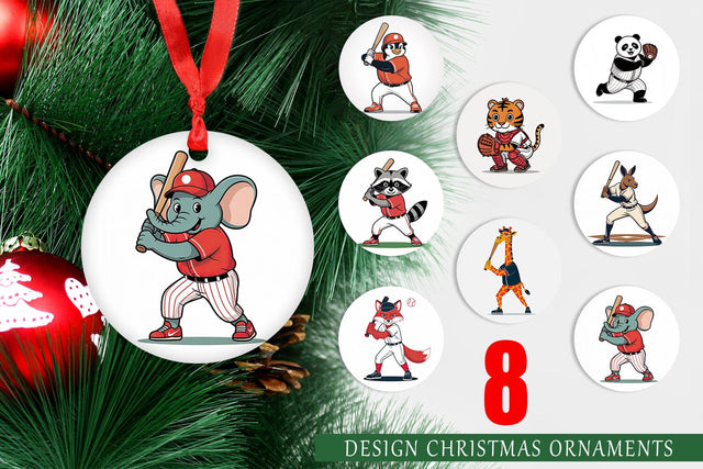 Ornament Baseball Animal Sublimation artnoy 