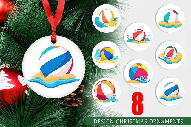 Ornament Beach Ball Sublimation artnoy 