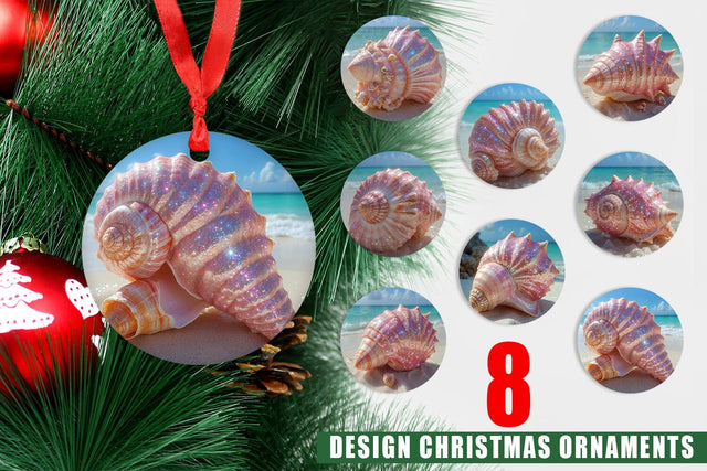 Ornament Beach Shell Sublimation artnoy 