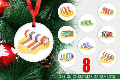 Ornament Beach Towel Sublimation artnoy 