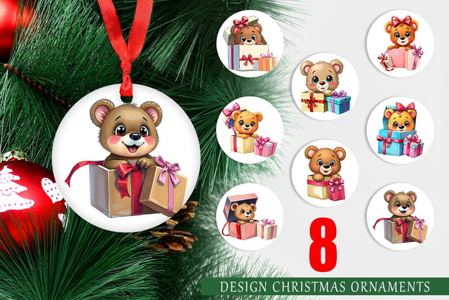 Ornament Bear Cub Gift Sublimation artnoy 