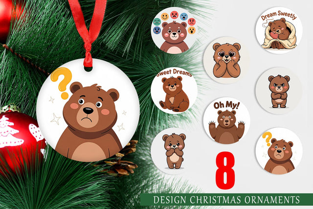 Ornament Bear Mood Sublimation artnoy 
