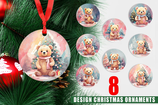 Ornament Bear Painting Sublimation artnoy 