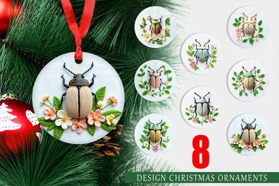 Ornament Beetle Embroidery Sublimation artnoy 