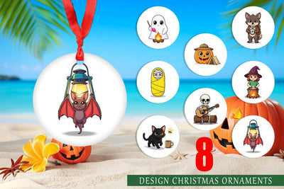 Ornament Big Eye Summerween Camping Sublimation artnoy 