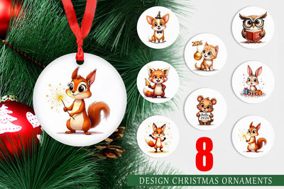 Ornament Big-Eyed New Year's Animal Party 2026 Sublimation artnoy 