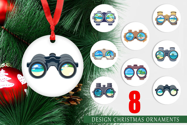 Ornament Binoculars Sublimation artnoy 