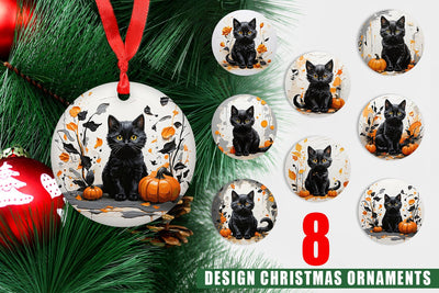 Ornament Black Cat Painting Sublimation artnoy 