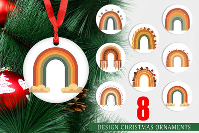 Ornament Boho Autumn Rainbows Sublimation artnoy 